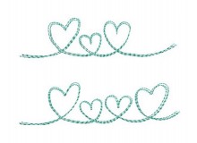 Stickdatei - Herz Familie Linie